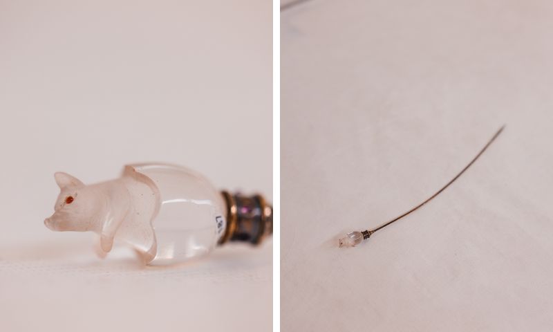 Pig hatpin in the The Frick Pittsburgh collection.