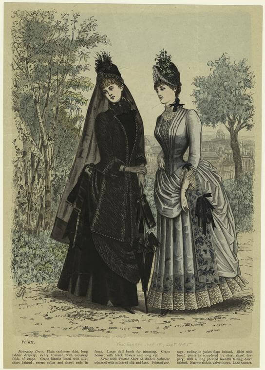 Mourning dress in Women in Dresses, ca. 19th century
