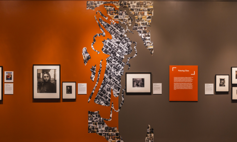 Artist Quaishawn Whitlock's art on the walls at The Frick Pittsburgh.