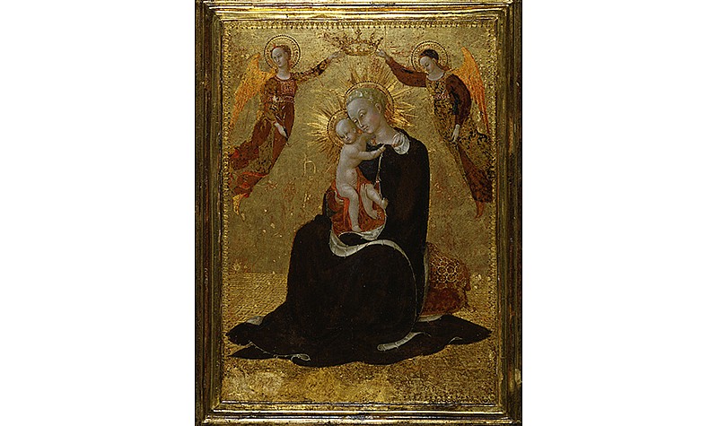 Stefano di Giovanni called Sassetta (Sienese, c. 1400-1450), The Virgin of Humility Crowned by Two Angels, c. 1438. Tempera on panels, Frick Art & Historical Center, Pittsburgh, 1973.29.