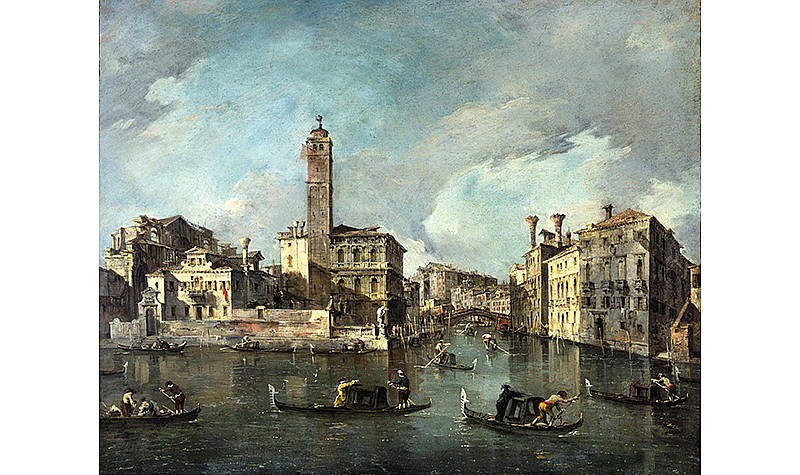 Francesco Guardi (Italian, 1712-1793), View on the Grand Canal at San Geremia, Venice, 1760-1765. Oil on canvas, Frick Art & Historical Center, Pittsburgh, 1984.26.