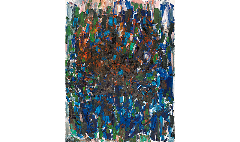 Joan Mitchell, When They Were Gone, 1977. Oil on  canvas, 94 x 71 in. &copy; Estate of Joan Mitchell. Courtesy of the Levett Collection and FAMM. Photo: Fraser Marr.