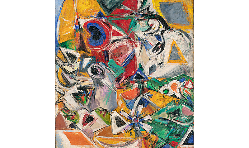 Mercedes Matter, Untitled,  1936. Oil on canvas, 38 x 35 in. Courtesy of Mark Borghi, the Levett Collection, and FAMM. Photo: Fraser Marr.