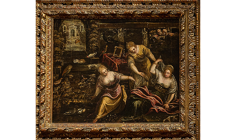 Workshop of Tintoretto. Susannah and the Elders, 16th century. Oil on canvas. The Frick Pittsburgh.