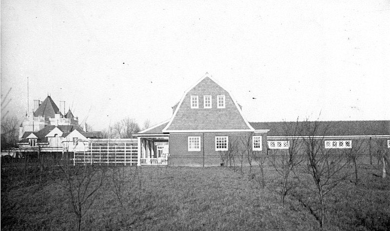 A view of the Playhouse from the orchard