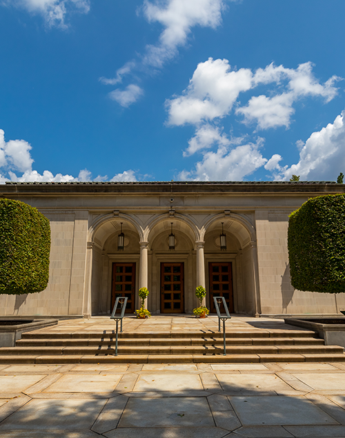 an exterior view of the frick art museum