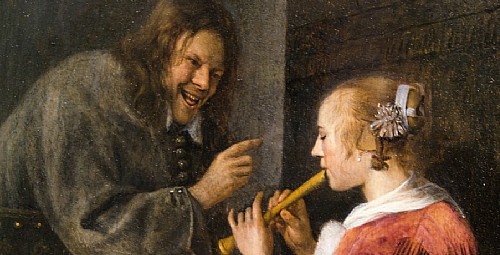 Why is that man laughing?